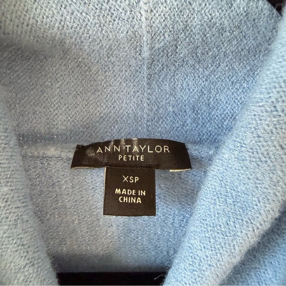 Ann Taylor Sky Blue Cowl Neck Sweater Dress - Picture 3 of 4